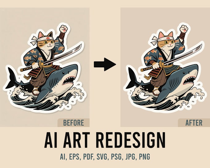redesign ai images into professional 2d artwork