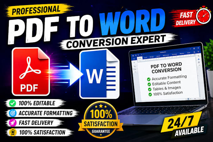 convert PDF to word document manually