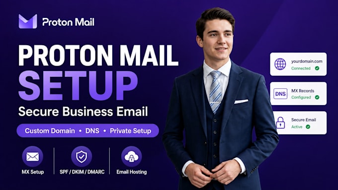 setup proton mail secure business email custom domain