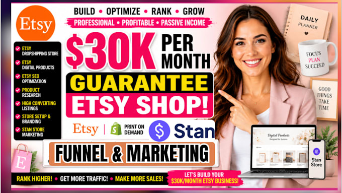 setup stan store, stan store marketing, etsy promotion, SEO, beacons ai, payhip