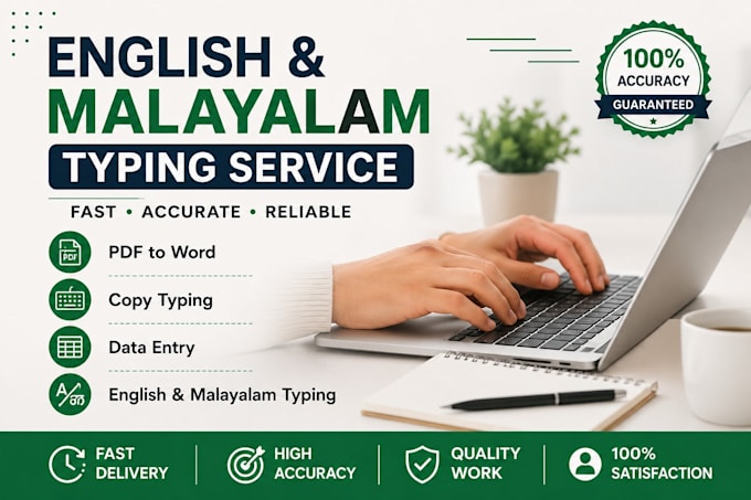 do fast english and malayalam typing work