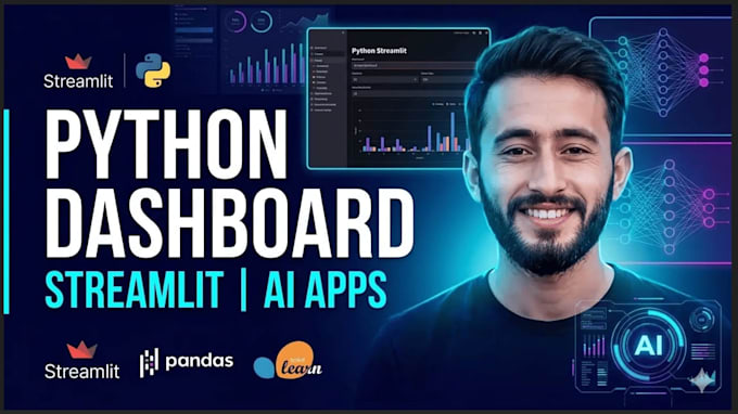 build a custom streamlit dashboard, data analytics or ml web app