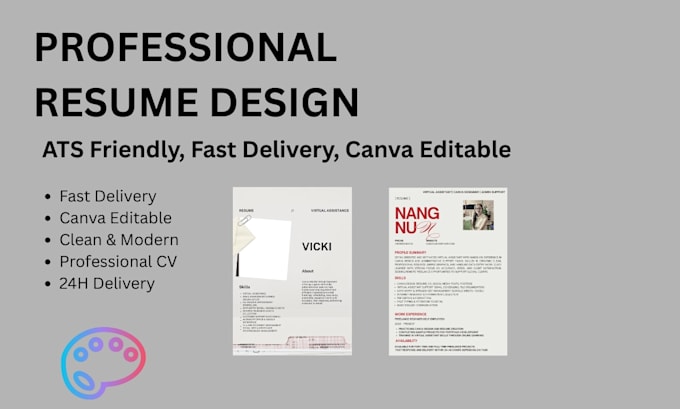 Work Application Quality Design a professional resume in canva for job application by Nangnunoon ...
