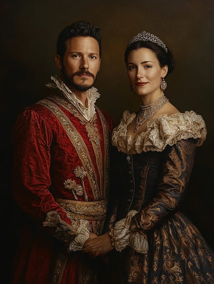 create custom royal portrait from photo