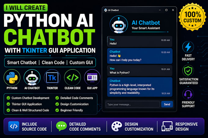 create a python ai chatbot