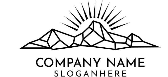 design simple line art logo vector for your brand