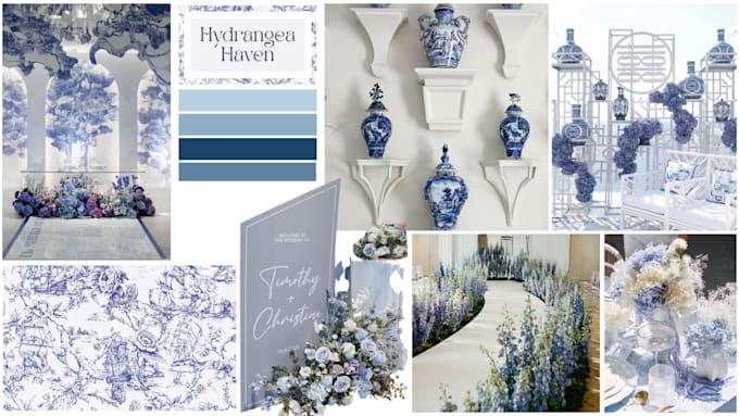 create luxury wedding and event moodboards