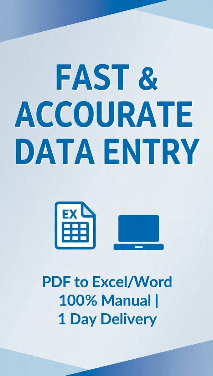 accurate data entry and fast typing work