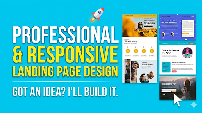 design and develop a modern responsive react landing page
