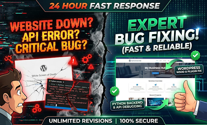 do an urgent wordpress bug fix and repair critical errors