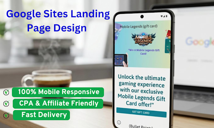 design high converting landing page using google sites