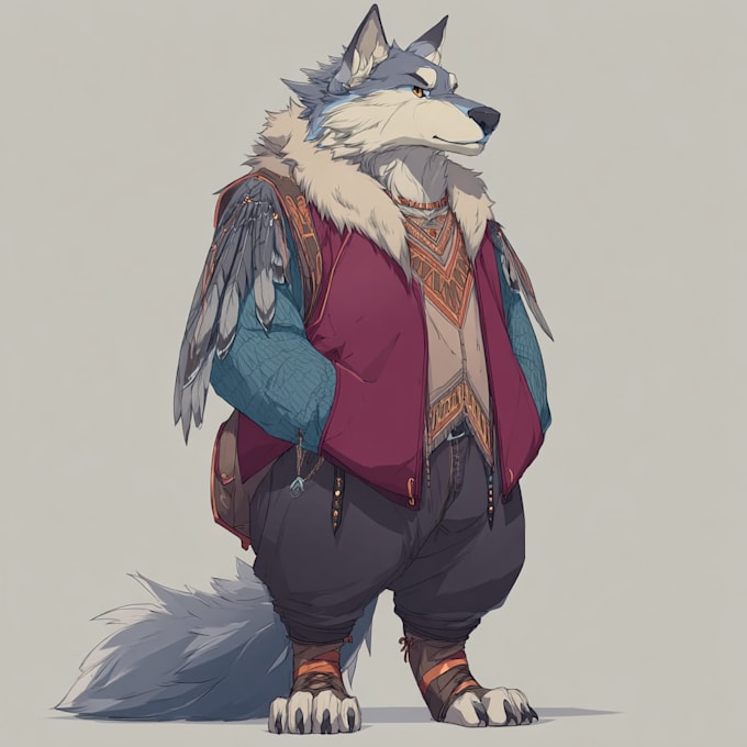 create a custom furry reference sheet and fursona art