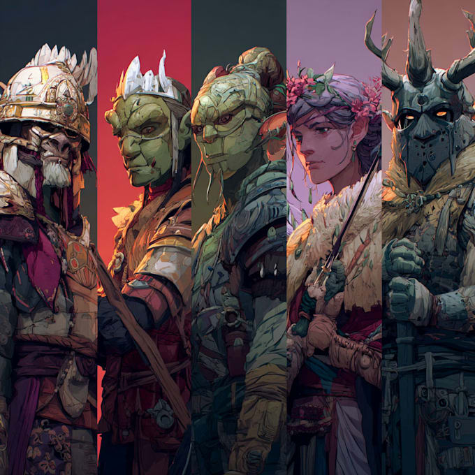 design custom dnd party portraits