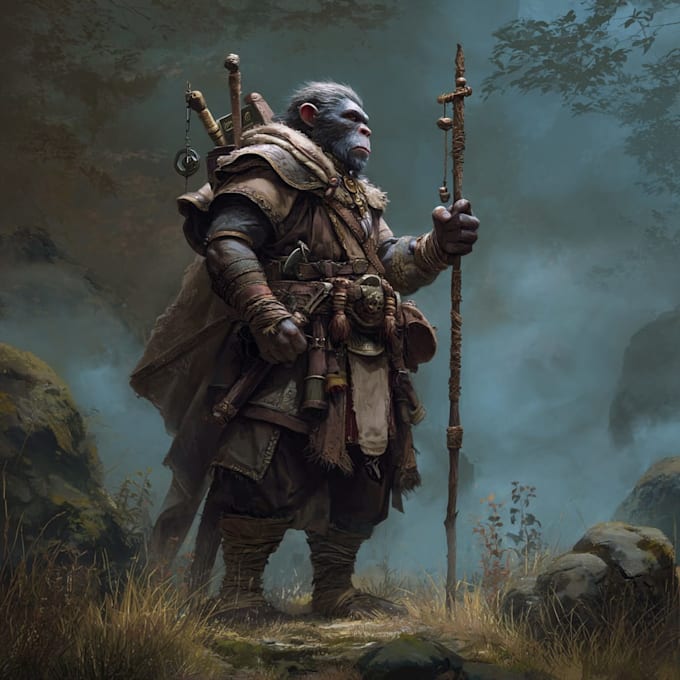 design fantasy warriors, elves, and monsters