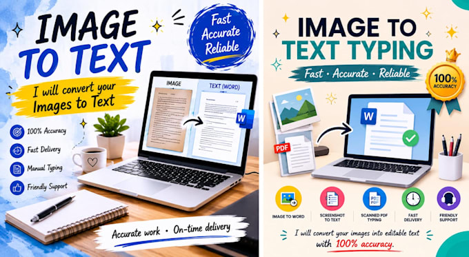 do convert image to text manually with accuracy