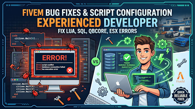fix bugs, and configure scripts for your fivem server