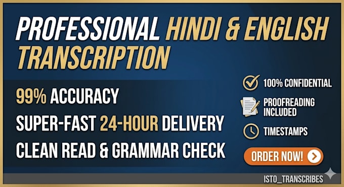 transcribe hindi and english audio and video
