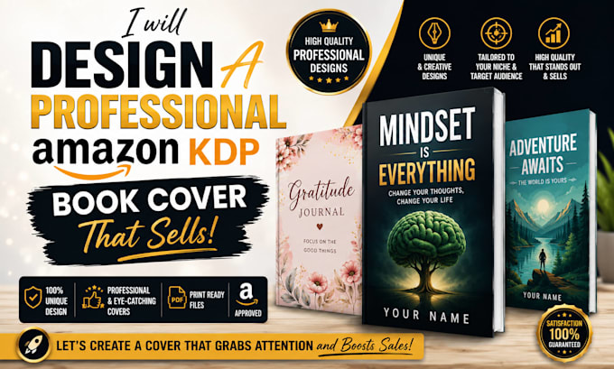 Design a professional amazon kdp book cover that sells by Dave_top | Fiverr