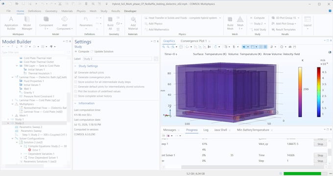 perform comsol electromagnetic, electrothermal and mems simulations