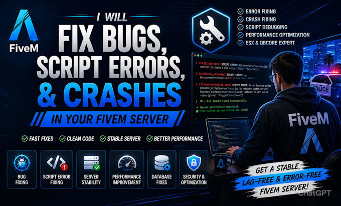 fix bugs, script errors, and crashes in your fivem server