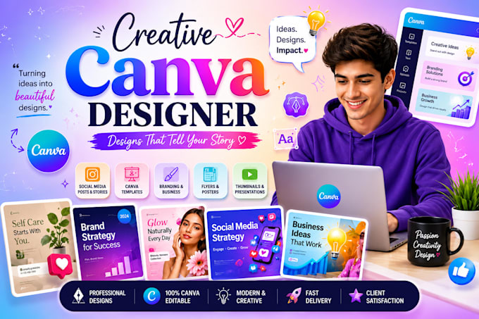 design professional and editable canva templates