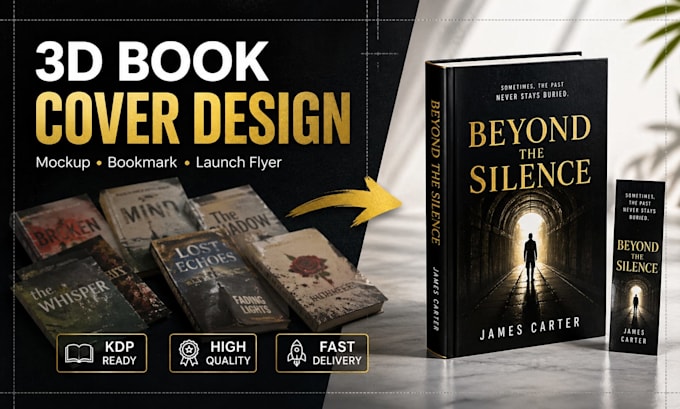 create book design, ebook cover, bookmark, brochure, launch flyer on canva, psd