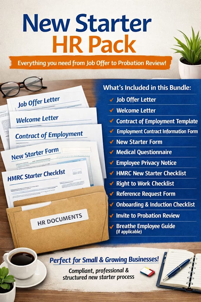 provide all the HR documents that you need for a new starter