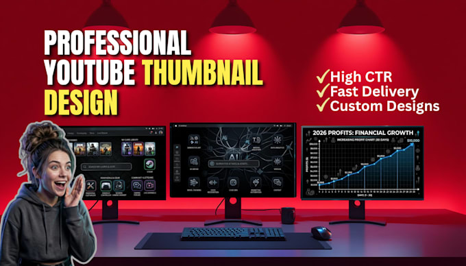 design high CTR youtube thumbnails for history, documentary and education