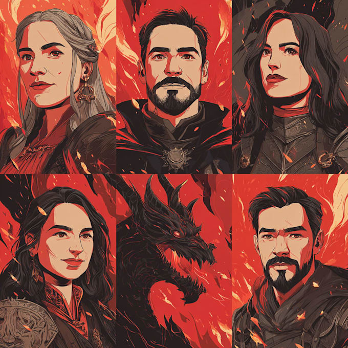 draw your dnd group party illustration
