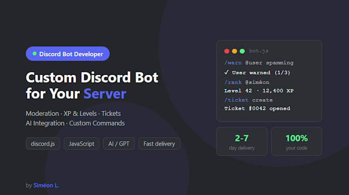 build a custom discord bot for your server