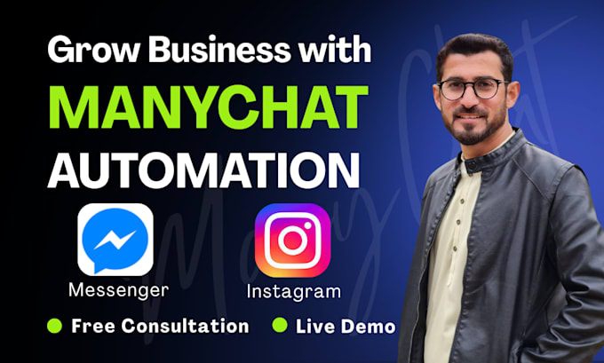 build automated instagram facebook chatbot using manychat