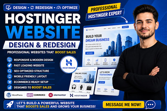 develop hostinger website redesign hostinger SEO ecommerce landing page expert