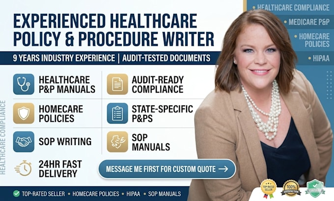write your healthcare policy and procedure documents