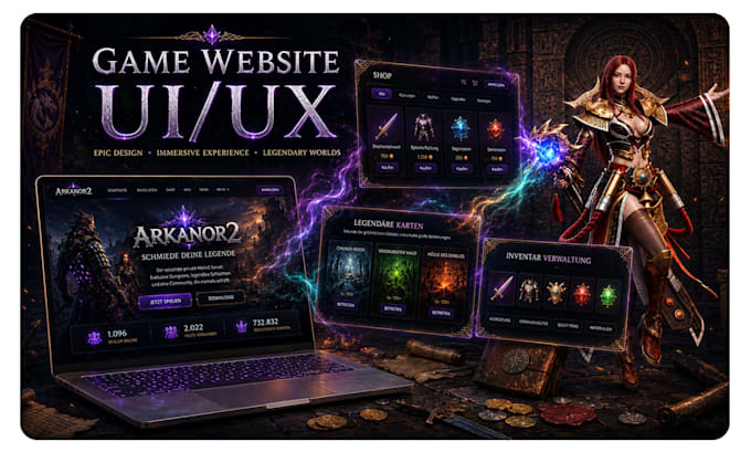 design a professional esports or gaming community website
