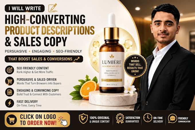 write SEO skincare serum content that boosts sales