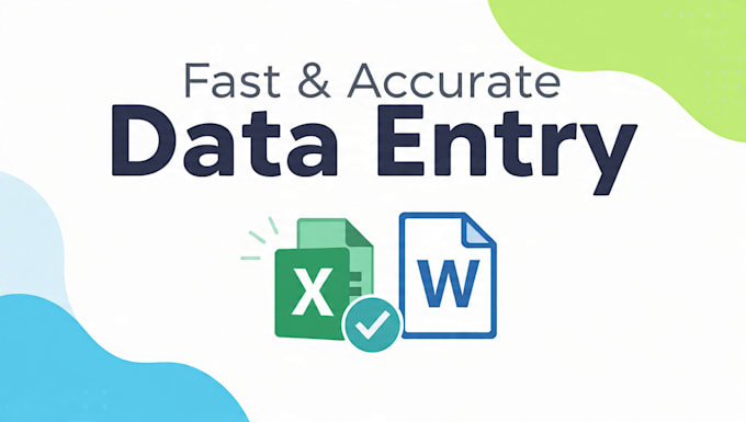 fast and accurate data entry, typing and copy paste work
