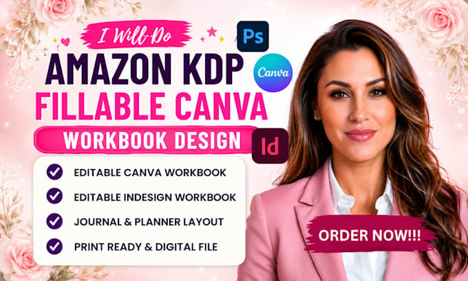 do amazon kdp fillable canva workbook design journal layout formatting