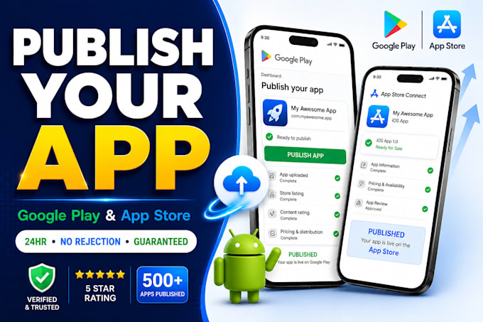 publish android app to google play store, flutter ios to app store