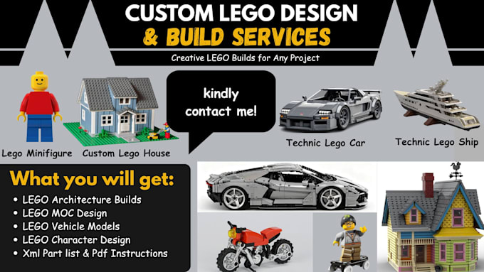 do custom lego moc, lego vehicle models and instructions