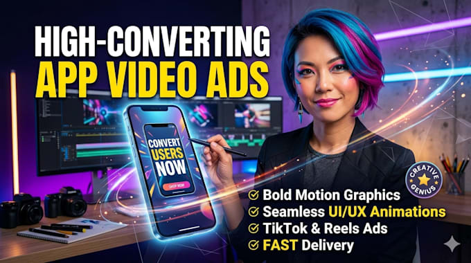 create a high converting mobile app promo video and ad