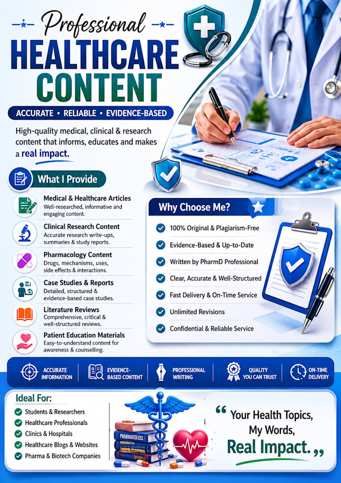 write pharmacology and clinical research content
