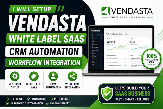 setup vendasta white label saas, CRM automation and workflow integration