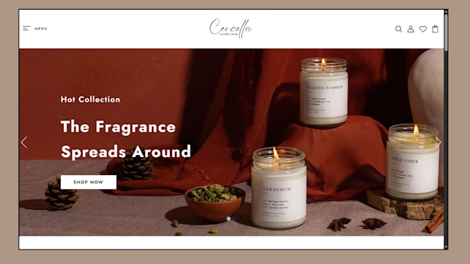 design spiritual product shopify store scented candle store spiritual website