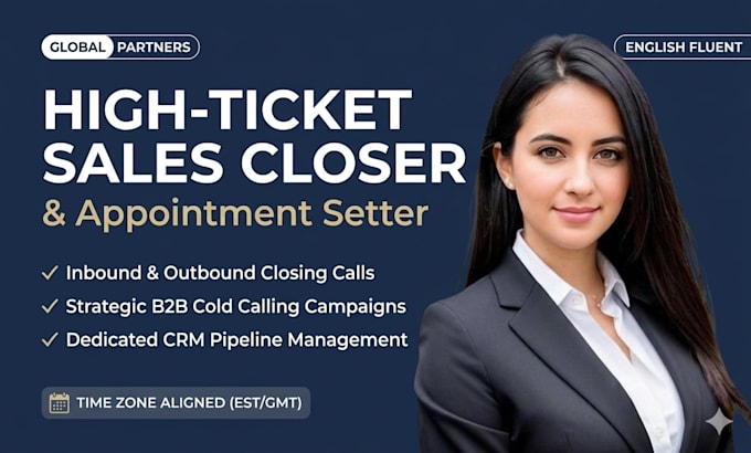 high ticket sales closer sales representative appointment setter cold caller