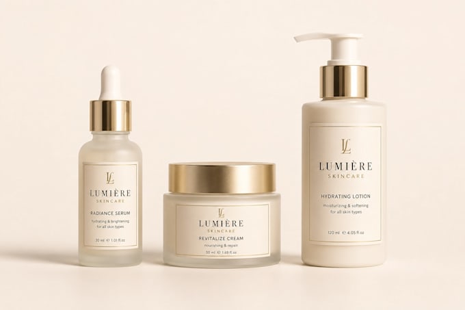 design luxury cosmetic packaging and labels