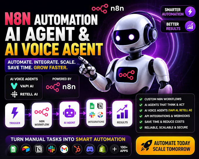 create n8n ai agent workflow automation with vapi ai