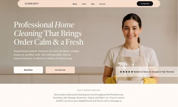 build squarespace gutter cleaning service website home maintenance website