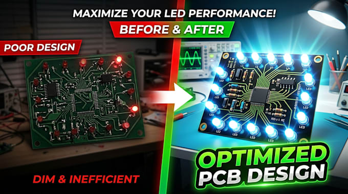 design professional eda based pcb layouts and macro led circuits