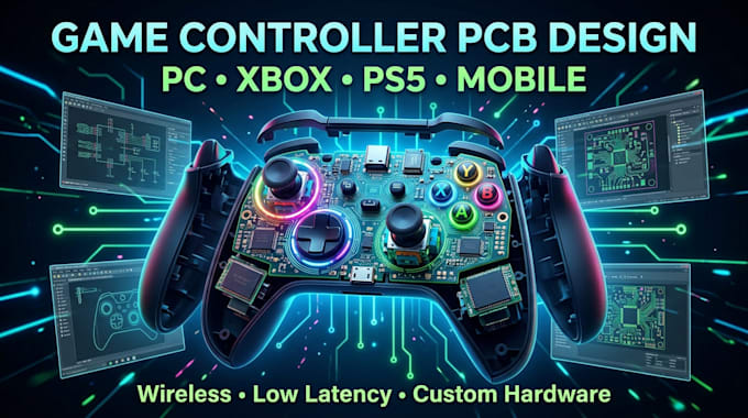 do professional game controller pcb design for PC xbox ps5 mobile
