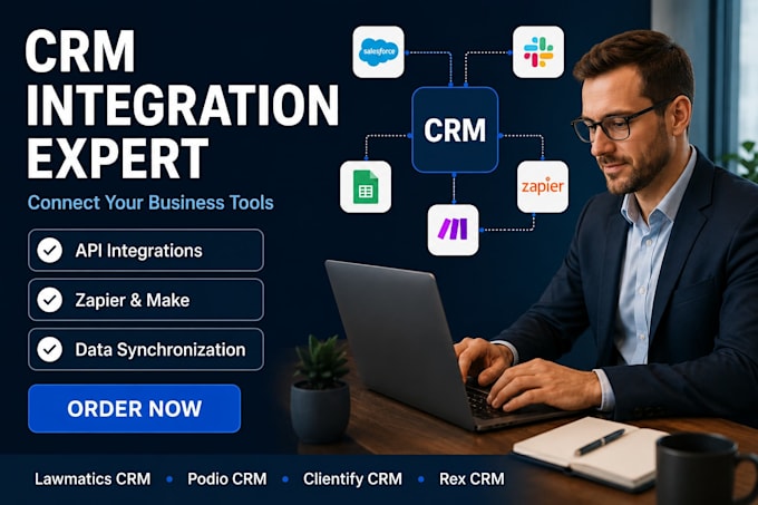 integrate lawmatics CRM, podio CRM clientify and rex CRM solutions